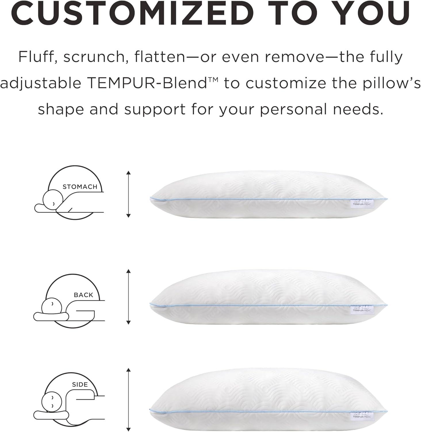 imageTEMPURPedic TEMPURCloud Adjustable King2Pack Pillow King White 2 Count