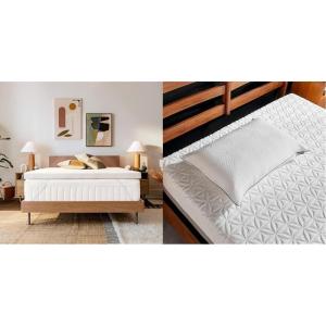TEMPUR-Adapt (Supreme) 3″ Memory Foam Mattress Topper, Queen,White & TEMPUR-Protect Pillow Protector, Queen – 28.5″ x 20″, White