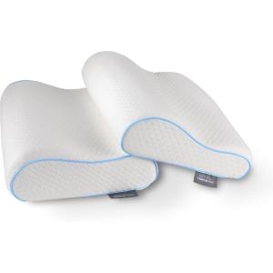 Tempur-Pedic TEMPUR-Neck™ + Cooling Pillow, Standard – Medium Profile – 2-Pack