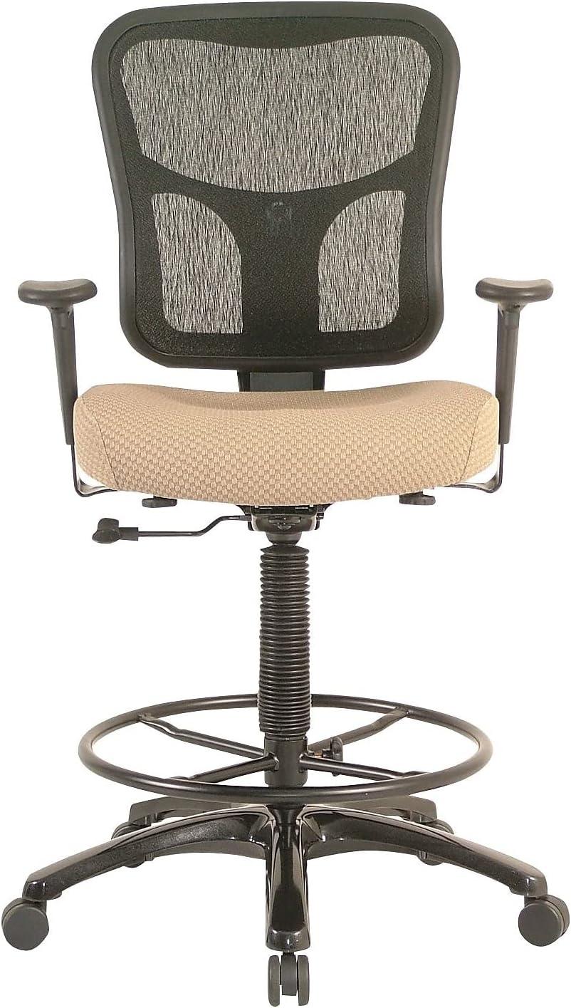 image:imageTempurPedic Tp8200 Ergonomic Fabric MidBack Drafting Stool Beige Tp8200BeigeBeige
