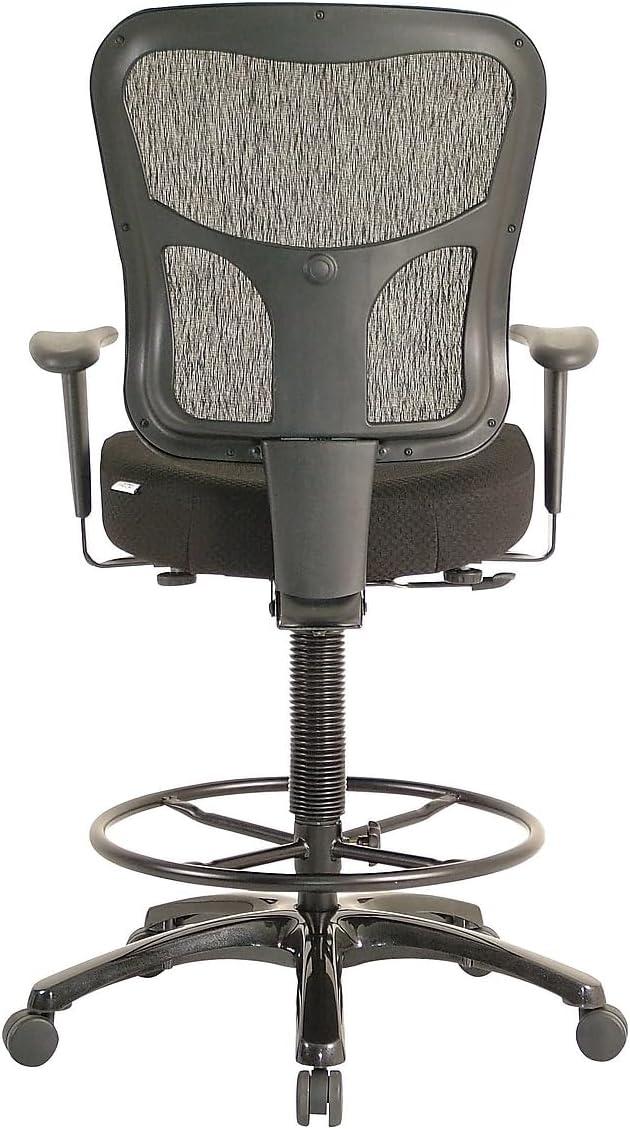 image:imageTempurPedic Tp8200 Ergonomic Fabric MidBack Drafting Stool Beige Tp8200BeigeBlack