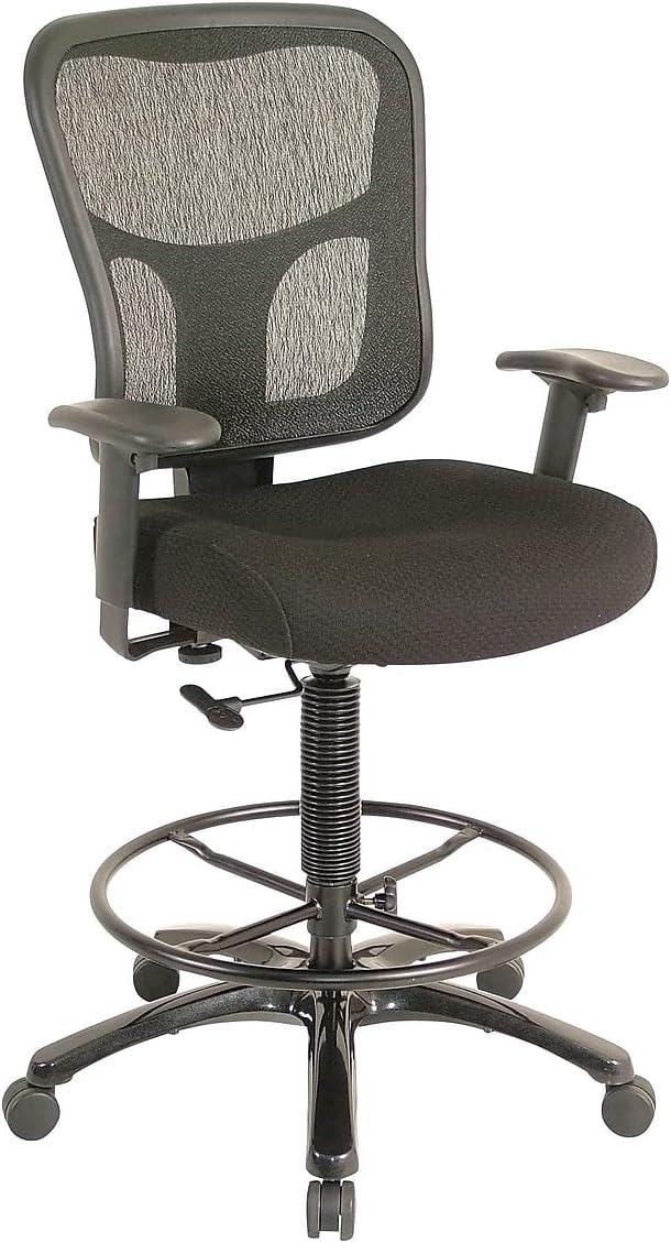 image:imageTempurPedic Tp8200 Ergonomic Fabric MidBack Drafting Stool Beige Tp8200BeigeBlack