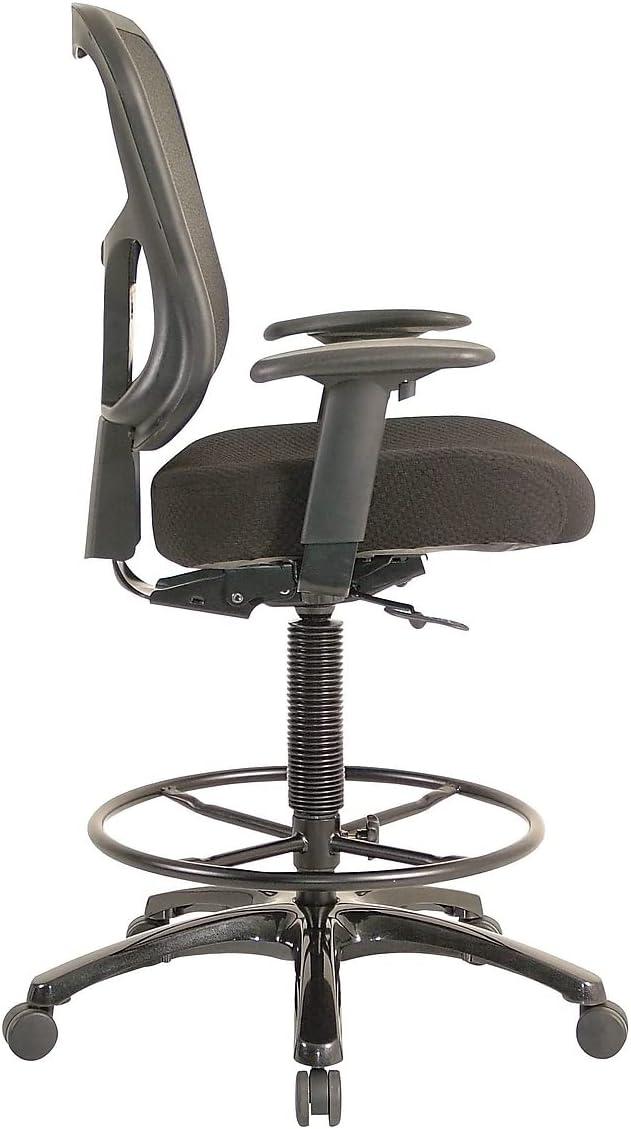 image:imageTempurPedic Tp8200 Ergonomic Fabric MidBack Drafting Stool Beige Tp8200BeigeBlack