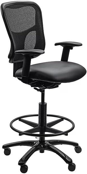 image:imageTempurPedic Tp8200 Ergonomic Fabric MidBack Drafting Stool Beige Tp8200BeigeBlack Vinyl