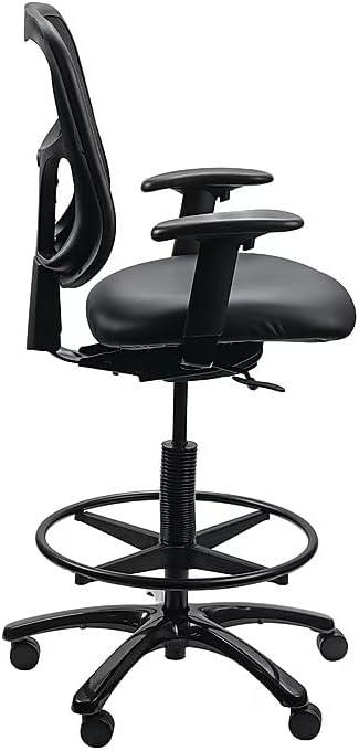 image:imageTempurPedic Tp8200 Ergonomic Fabric MidBack Drafting Stool Beige Tp8200BeigeBlack Vinyl