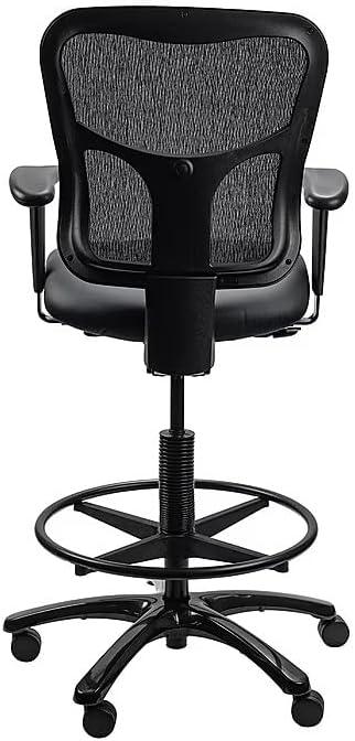 image:imageTempurPedic Tp8200 Ergonomic Fabric MidBack Drafting Stool Beige Tp8200BeigeBlack Vinyl
