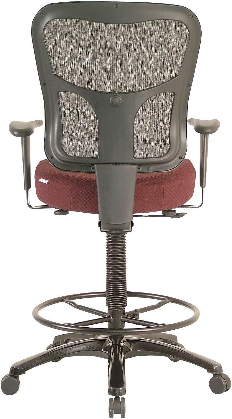 image:imageTempurPedic Tp8200 Ergonomic Fabric MidBack Drafting Stool Beige Tp8200BeigeBurgundy