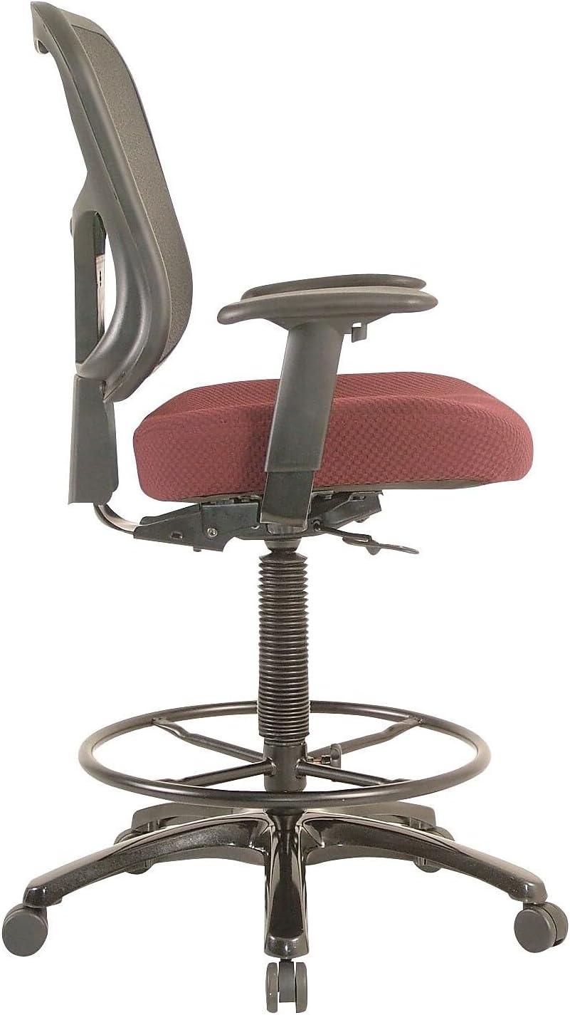 image:imageTempurPedic Tp8200 Ergonomic Fabric MidBack Drafting Stool Beige Tp8200BeigeBurgundy