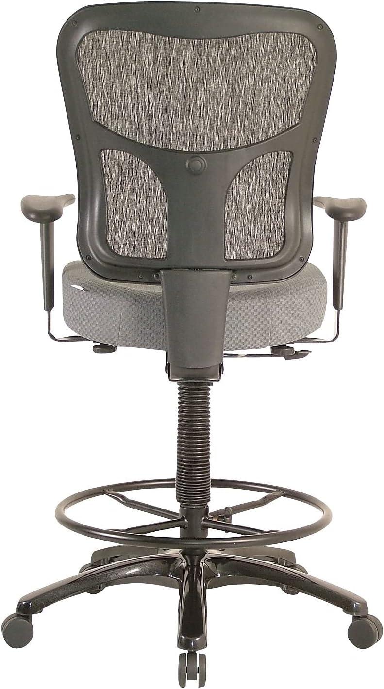 image:imageTempurPedic Tp8200 Ergonomic Fabric MidBack Drafting Stool Beige Tp8200BeigeGrey