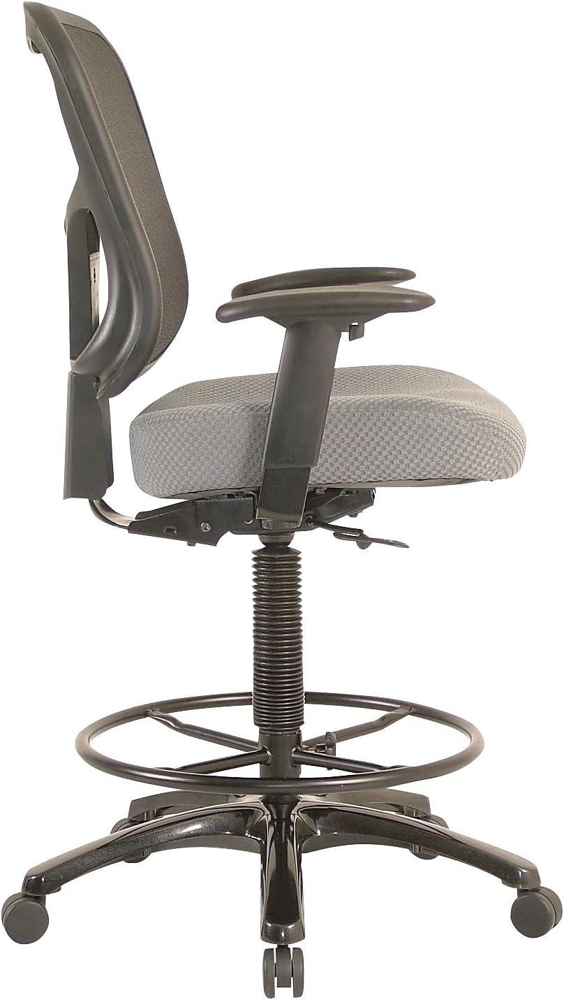 image:imageTempurPedic Tp8200 Ergonomic Fabric MidBack Drafting Stool Beige Tp8200BeigeGrey