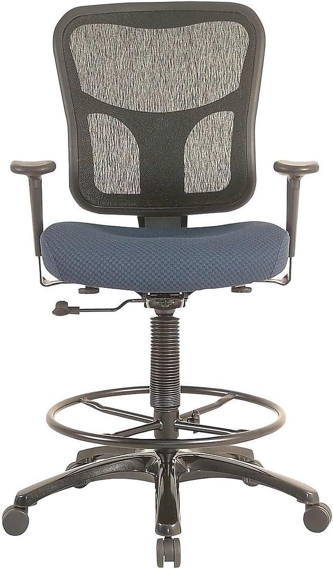 image:imageTempurPedic Tp8200 Ergonomic Fabric MidBack Drafting Stool Beige Tp8200BeigeNavy