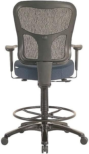 image:imageTempurPedic Tp8200 Ergonomic Fabric MidBack Drafting Stool Beige Tp8200BeigeNavy