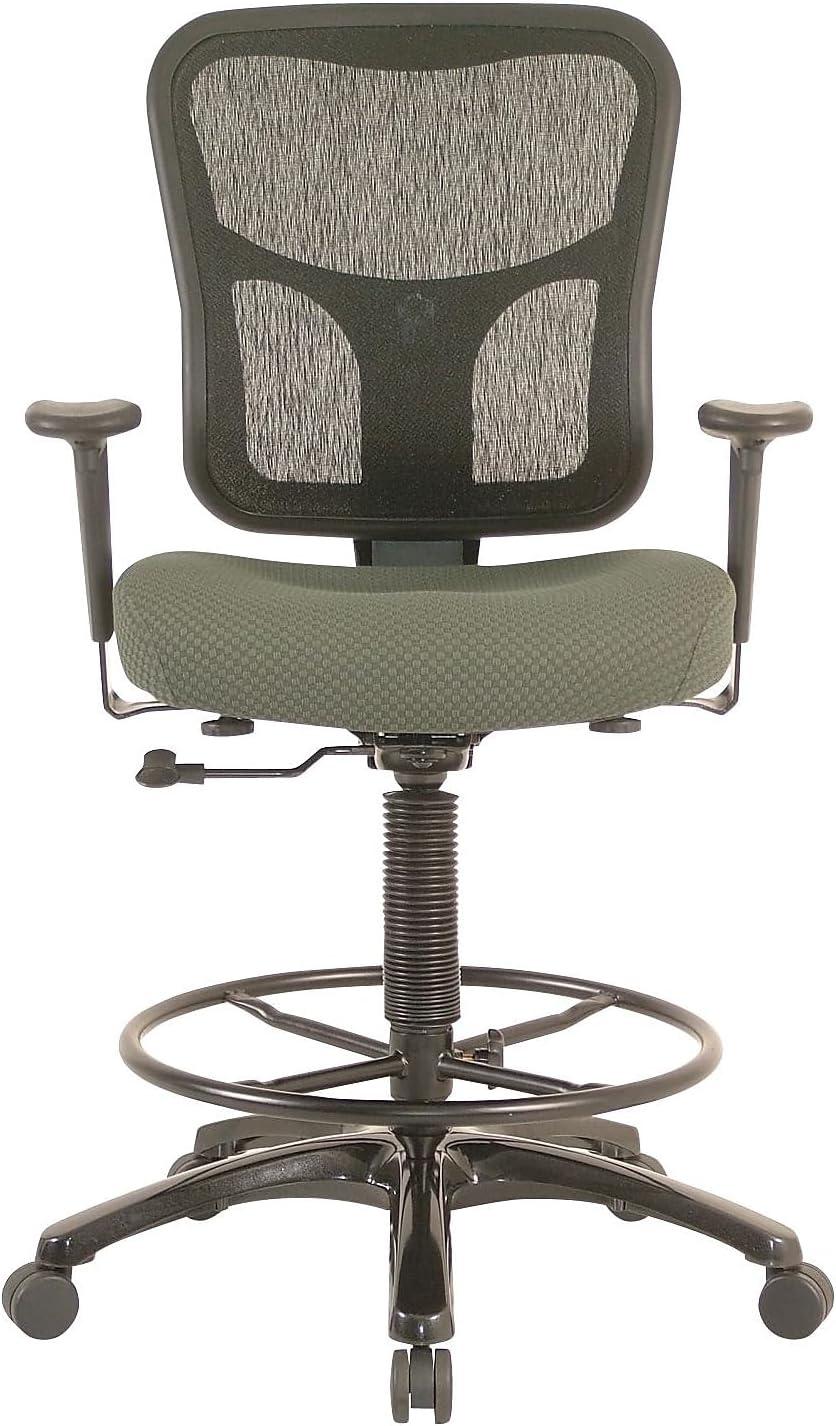 image:imageTempurPedic Tp8200 Ergonomic Fabric MidBack Drafting Stool Beige Tp8200BeigeOlive