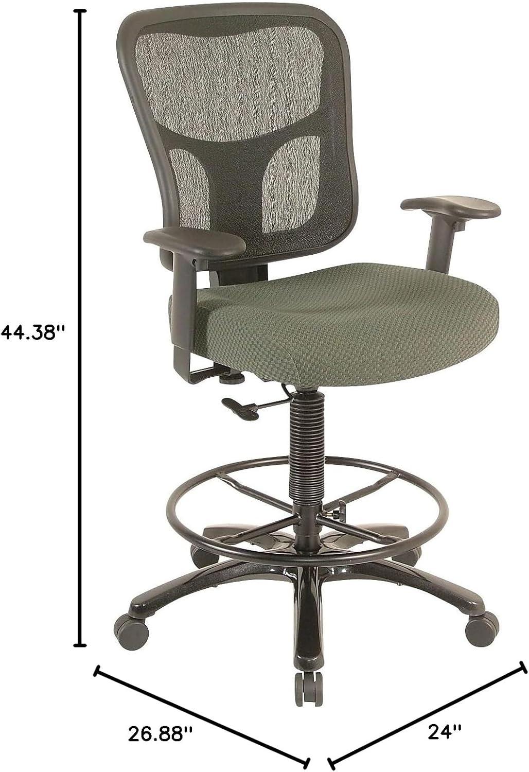 image:imageTempurPedic Tp8200 Ergonomic Fabric MidBack Drafting Stool Beige Tp8200BeigeOlive