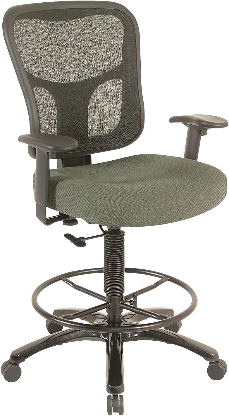 image:imageTempurPedic Tp8200 Ergonomic Fabric MidBack Drafting Stool Beige Tp8200BeigeOlive