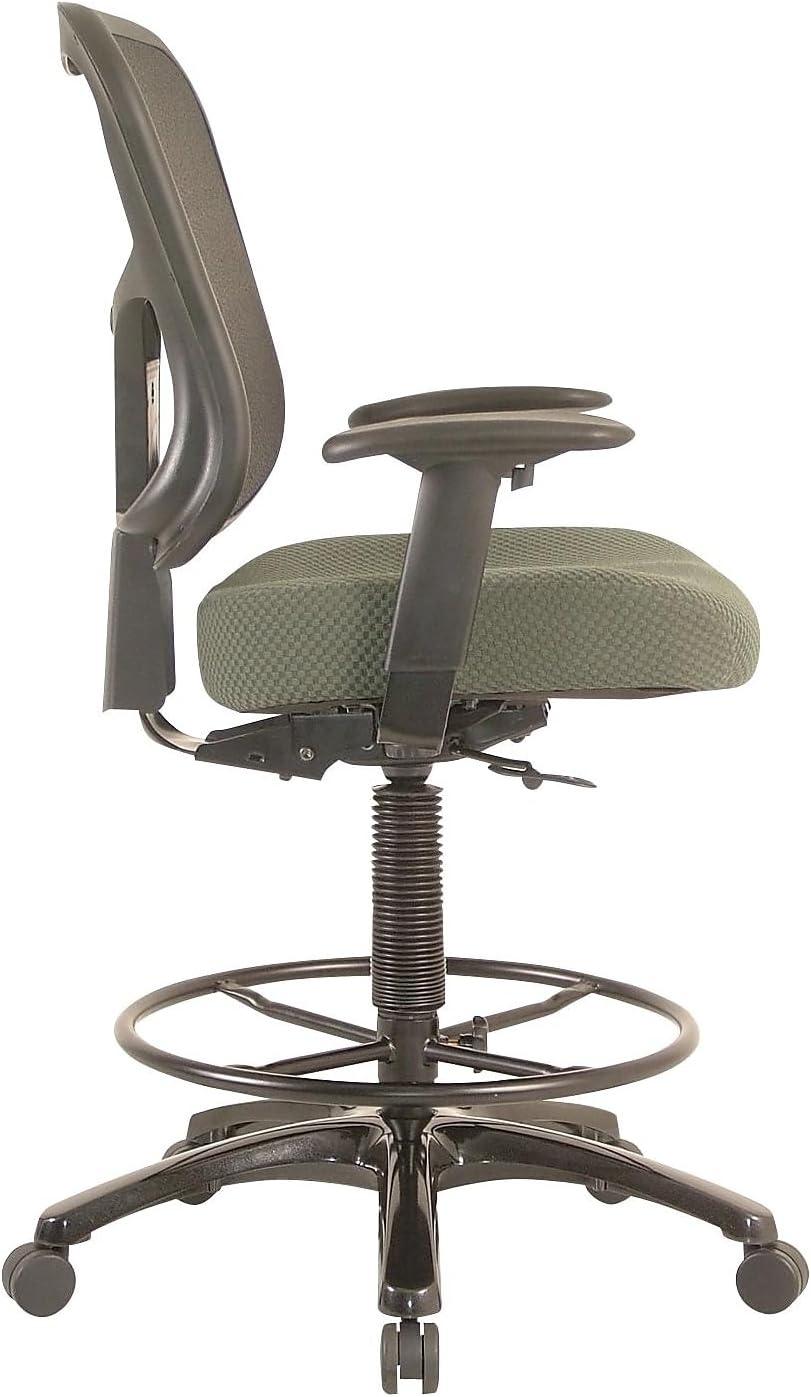 image:imageTempurPedic Tp8200 Ergonomic Fabric MidBack Drafting Stool Beige Tp8200BeigeOlive