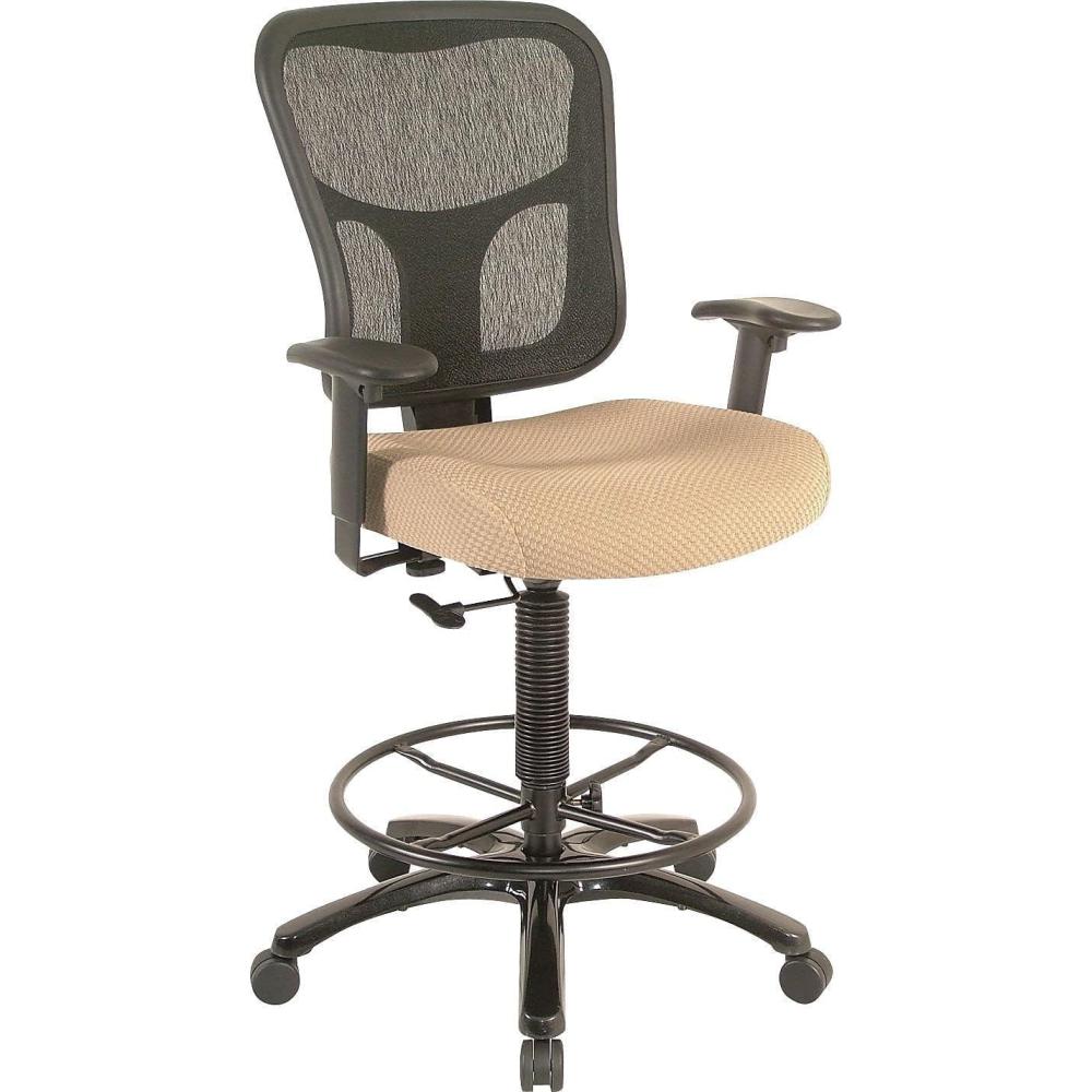 image:imageTempurPedic Tp8200 Ergonomic Fabric MidBack Drafting Stool Beige Tp8200BeigeBeige