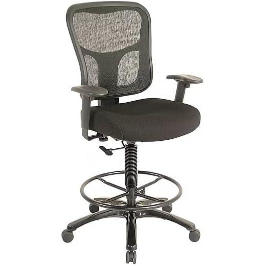 image:imageTempurPedic Tp8200 Ergonomic Fabric MidBack Drafting Stool Beige Tp8200BeigeBlack