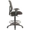 Tempur-Pedic Tp8200 Ergonomic Fabric Mid-Back Drafting Stool, Beige (Tp8200-Beige)(Black)