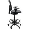 Tempur-Pedic Tp8200 Ergonomic Fabric Mid-Back Drafting Stool, Beige (Tp8200-Beige)(Black Vinyl)