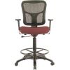 Tempur-Pedic Tp8200 Ergonomic Fabric Mid-Back Drafting Stool, Beige (Tp8200-Beige)(Burgundy)