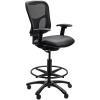 Tempur-Pedic Tp8200 Ergonomic Fabric Mid-Back Drafting Stool, Beige (Tp8200-Beige)(Black Vinyl)