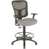 Tempur-Pedic Tp8200 Ergonomic Fabric Mid-Back Drafting Stool, Beige (Tp8200-Beige)(Grey)