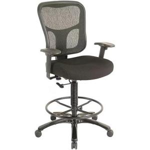 Tempur-Pedic Tp8200 Ergonomic Fabric Mid-Back Drafting Stool, Beige (Tp8200-Beige)(Black)