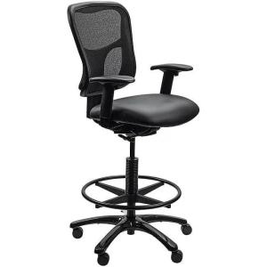Tempur-Pedic Tp8200 Ergonomic Fabric Mid-Back Drafting Stool, Beige (Tp8200-Beige)(Black Vinyl)