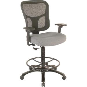 Tempur-Pedic Tp8200 Ergonomic Fabric Mid-Back Drafting Stool, Beige (Tp8200-Beige)(Grey)